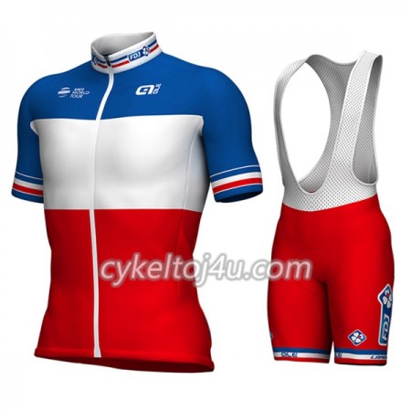 Cykeltrøje + Cykelshorts 2017 FDJ Frankrig Mesterskaber